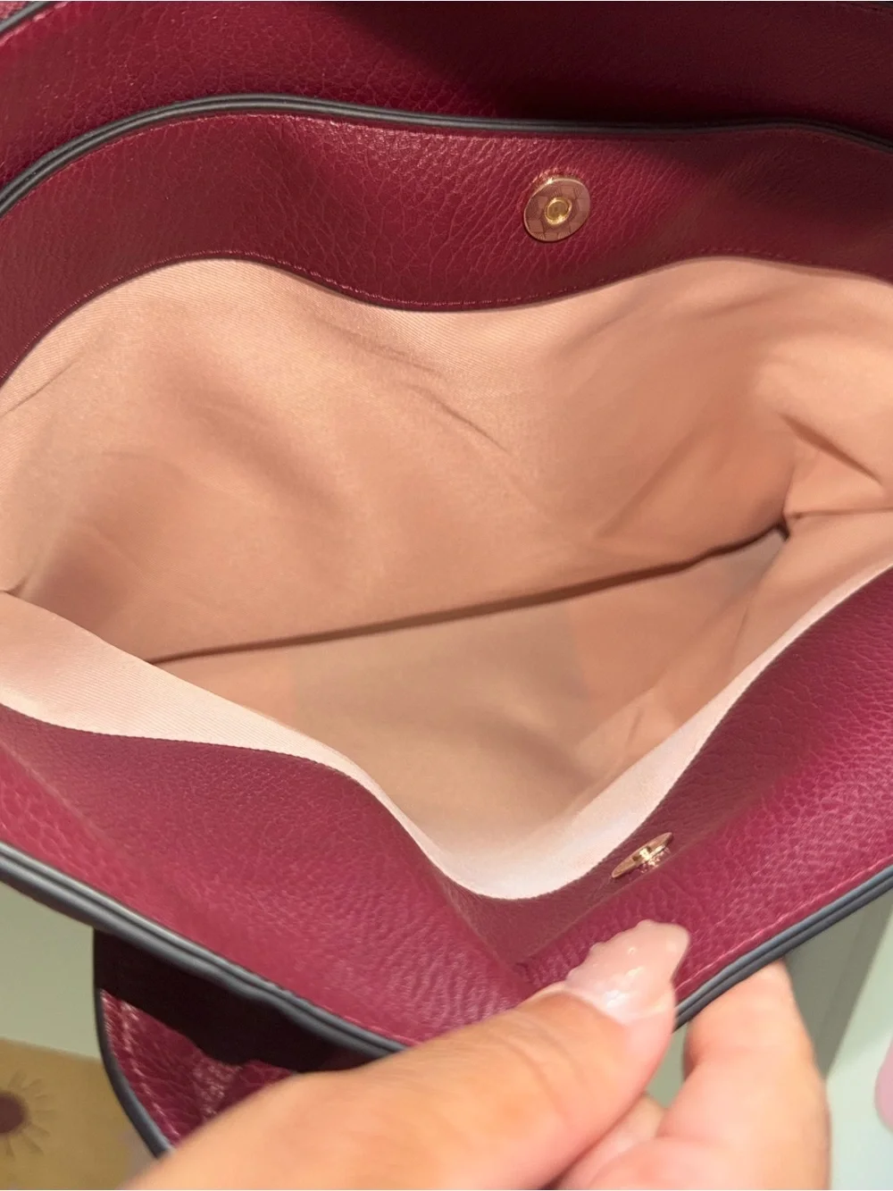 Poppy & Peonies pebbled leather